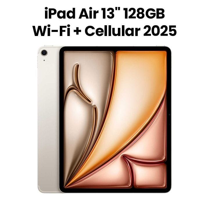 Apple 13-inch iPad Air Wi-Fi + Cellular 128GB - Starlight | MCJ34AB/A