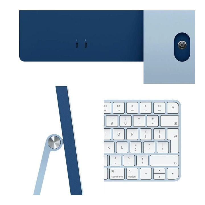 Apple iMac 8GB RAM 256GB SSD 24 Inch, M3 Chip, 8-Core CPU And 8-Core GPU, 4.5K Retina Display, 1080p FaceTime HD Camera - Blue - MQRC3ZS/A