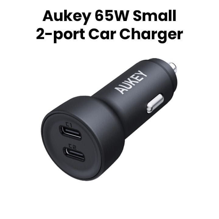 شاحن سيارة أوكي بقوة 65 واط مع منفذين (C+C) - أسود | CC-Y23-BK