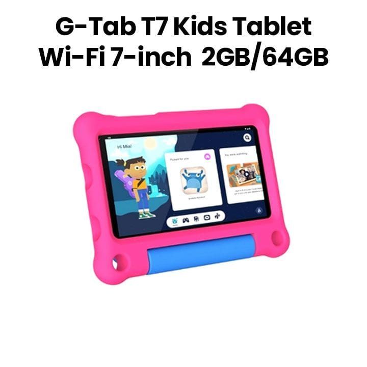 Gtab T7 PK Kids Tablet 7" IPS Quad-Core 2GB RAM 64GB Storage - Pink |T7 PK