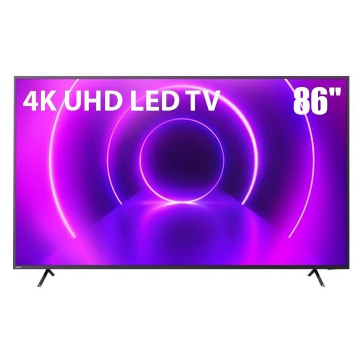 فيليبس تلفزيون إل إي دي بدقة 4K مقاس 86 بوصة بنظام أندرويد مع المدى الديناميكي العالي وإضاءة أمبيلايت وصوت دولبي أتموس و4 مداخل إتش دي إم آي | 86PUT8265/56