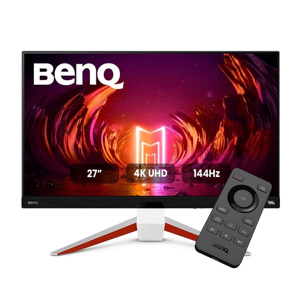 BenQ Ultra HD IPS Gaming Monitor 27 Inch, PS5 Compatible, FreeSync Premium Pro, VESA DisplayHDR 600, 144Hz Refresh Rate - White - EX2710U MOBIUZ