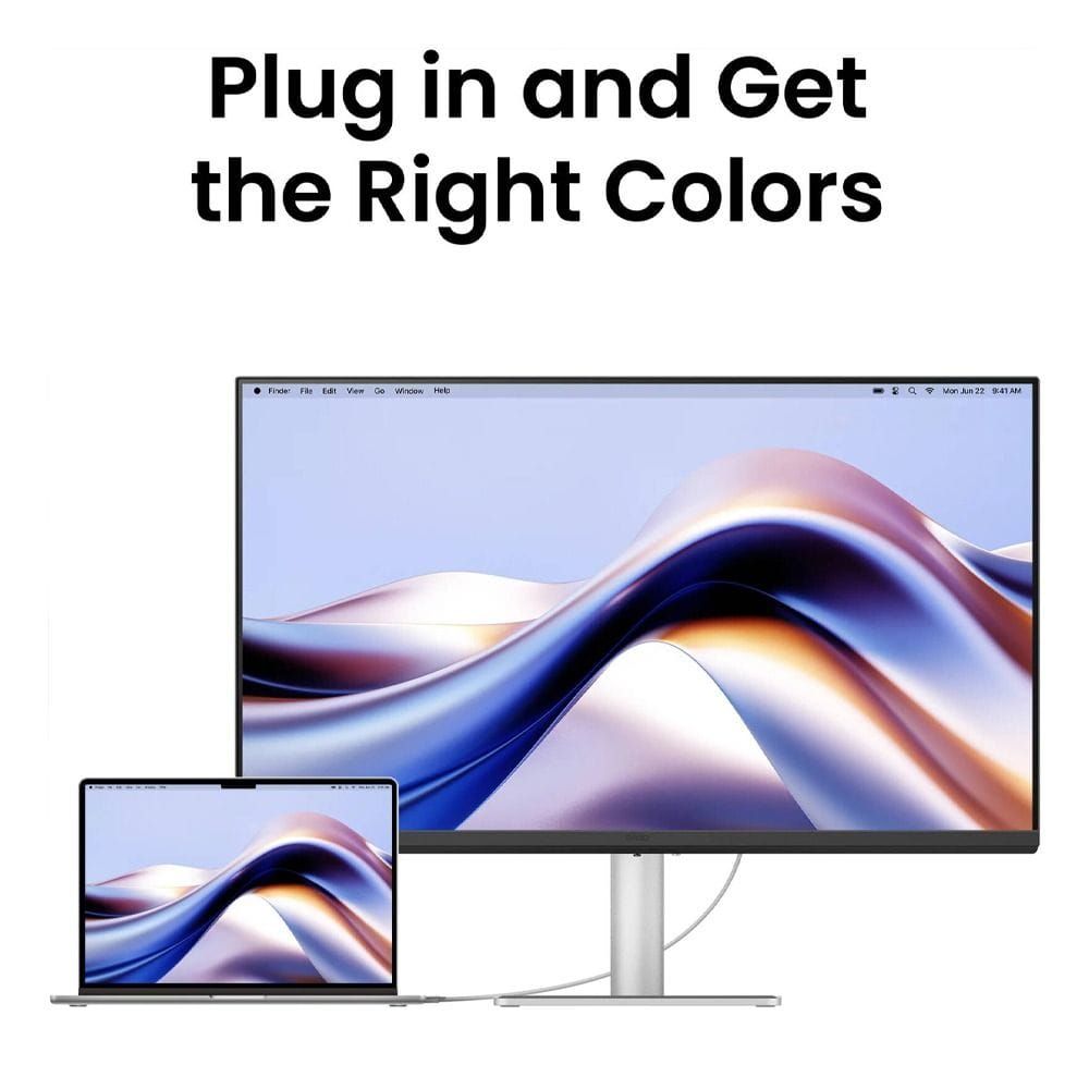 BenQ 4K Ultra HD LED Backlit IPS Monitor For MacBook 32 Inch, 90W Power Delivery, Brightness And Volume Control On Mac, 60Hz Refresh Rate - Silver - MA320U