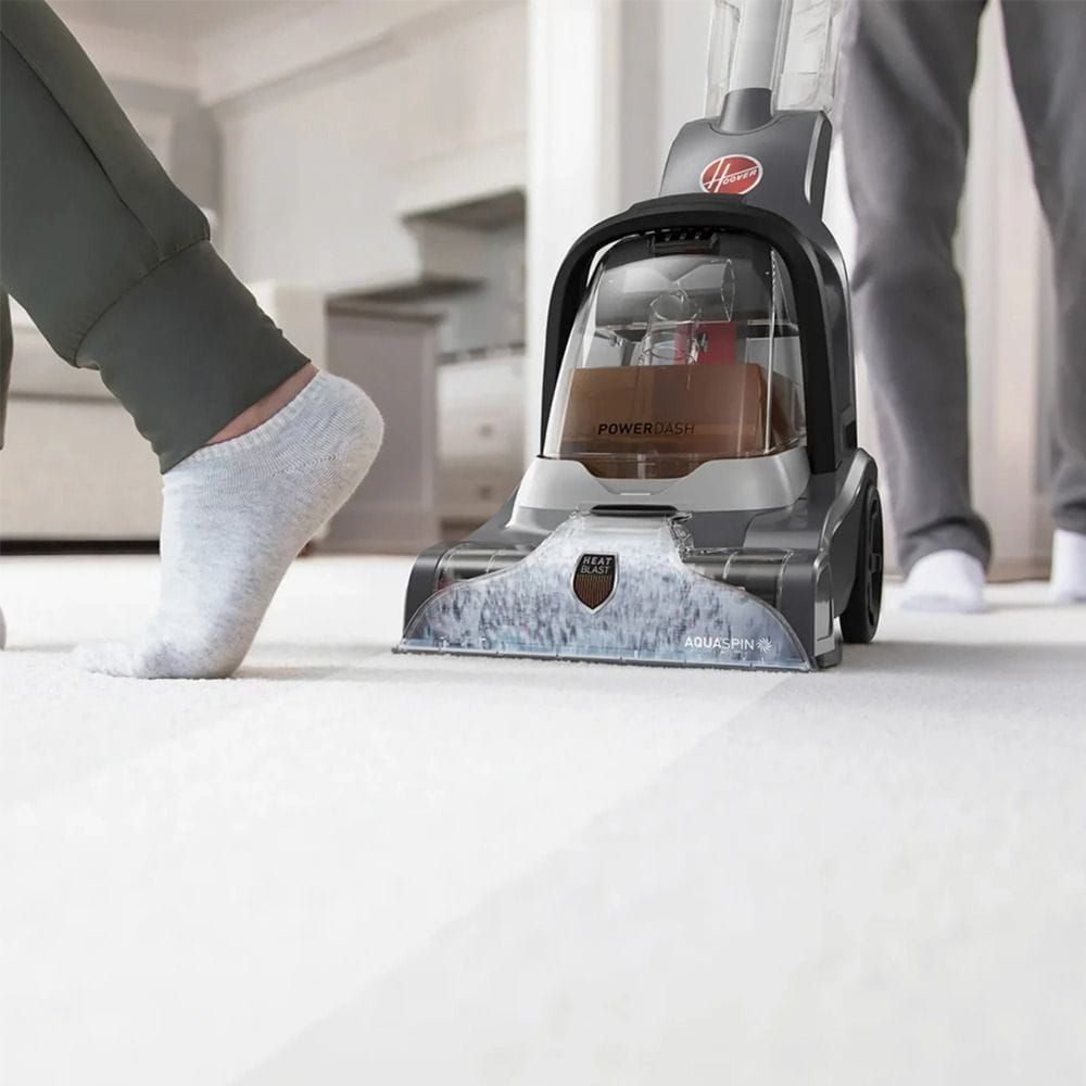 Hoover PowerDash Compact Carpet Cleaner, 800W, 1.5L Tank, AQUASPIN Brush Roll, HeatBlast Drying & Lightweight Design | Grey - CDCW-PDME