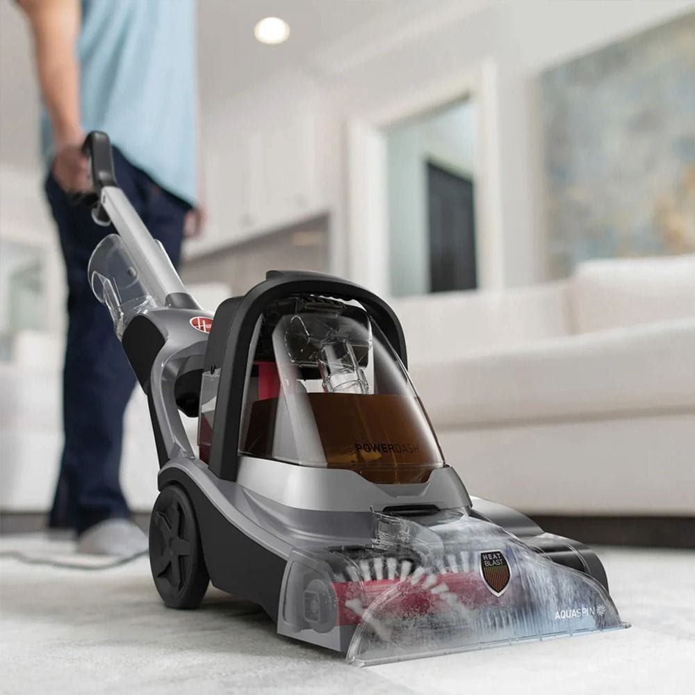Hoover PowerDash Compact Carpet Cleaner, 800W, 1.5L Tank, AQUASPIN Brush Roll, HeatBlast Drying & Lightweight Design | Grey - CDCW-PDME