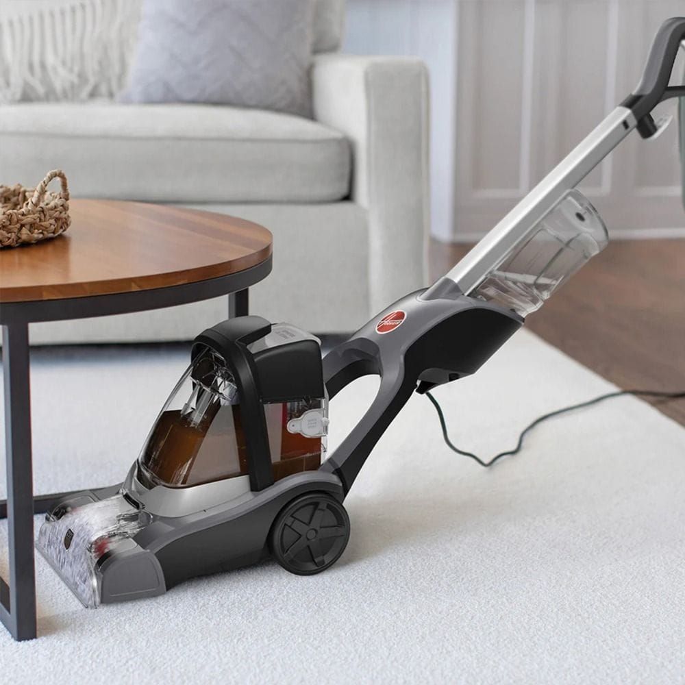 Hoover PowerDash Compact Carpet Cleaner, 800W, 1.5L Tank, AQUASPIN Brush Roll, HeatBlast Drying & Lightweight Design | Grey - CDCW-PDME