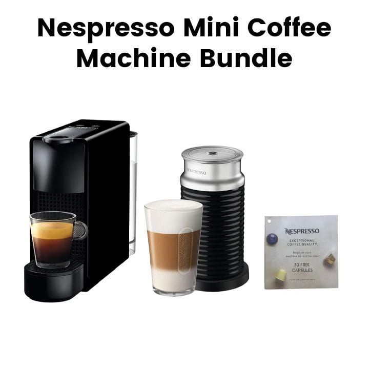 نسبريسو ماكينة قهوة Mini Essenza مع جهاز رغوة الحليب Aeroccino 3 – أسود | GNN133MCL00173