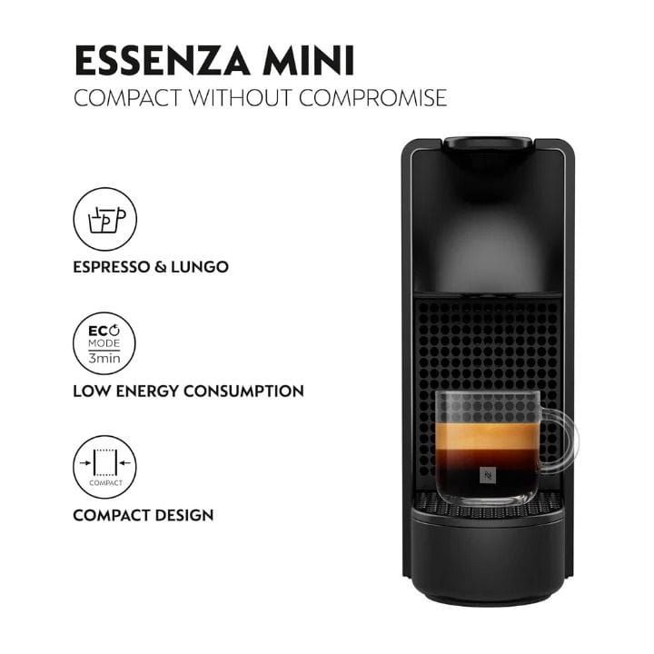 نسبريسو ماكينة قهوة Mini Essenza مع جهاز رغوة الحليب Aeroccino 3 – أسود | GNN133MCL00173