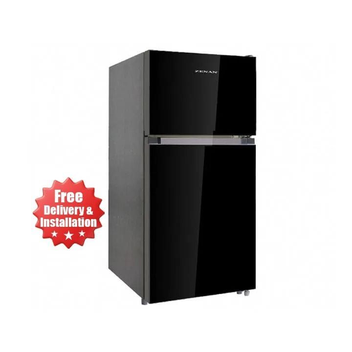 Zenan Refrigerator 90L, Adjustable Thermostat And Leveling Legs, Reliable Performance - Black - ZBC-U89BG