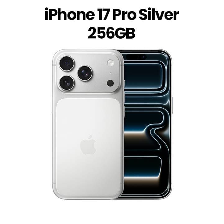 Apple iPhone 17 Pro 12GB RAM 256GB Storage 6.3 Inch, Super Retina XDR, Water and Dust Resistant - Silver - MG854AH/A