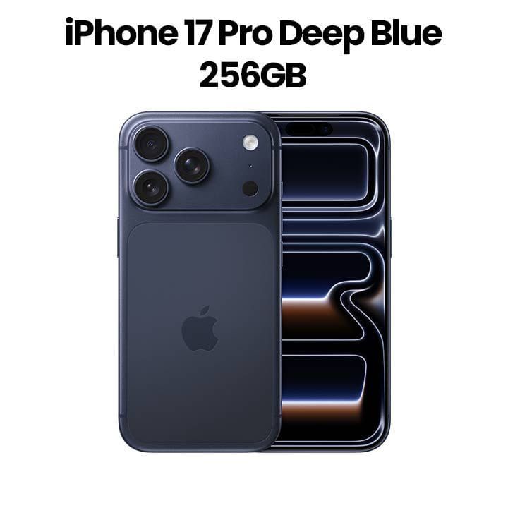 Apple iPhone 17 Pro 12GB RAM 256GB Storage 6.3 Inch, Super Retina XDR, Water and Dust Resistant - Deep Blue - MG874AH/A