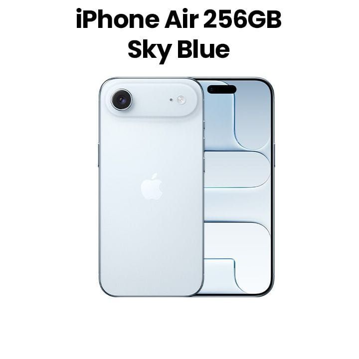 Apple iPhone Air 256GB Storage 6.5 Inch, Slim And Durable Build, Super Retina XDR, Powerful Performance, Water and Dust Resistant - Sky Blue - MG1D4AH/A