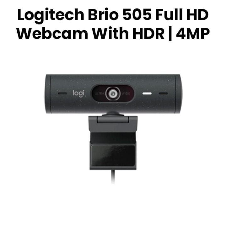 لوجيتك كاميرا ويب بريو 505 بدقة فل إتش دي مع تقنية HDR وعدسة 4 ميجابكسل لون أسود 960-001459