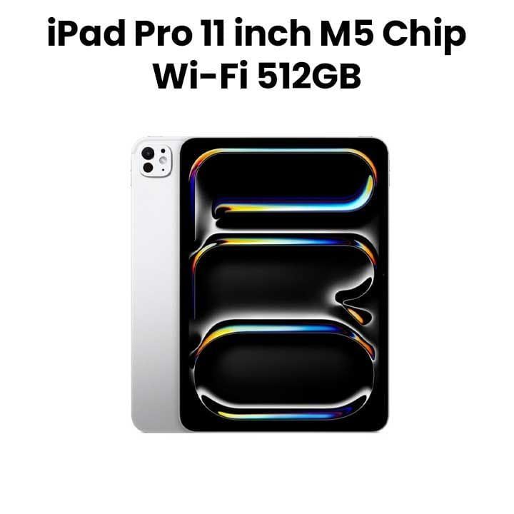 Apple 2025 Wi-Fi iPad Pro 12GB RAM 512GB Storage 11 Inch, Standard Glass, Ultra Retina XDR Screen, Advanced M5 Chip Architecture - Silver - MDWN4AB/A