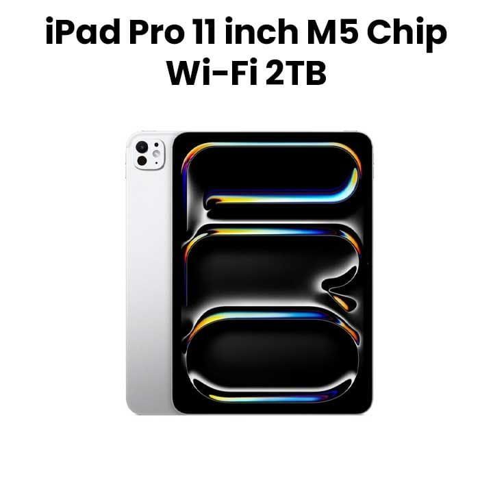 Apple 2025 Wi-Fi iPad Pro 16GB RAM 2TB Storage 11 Inch, Nano Texture Glass, Ultra Retina XDR Screen, Advanced M5 Chip Architecture - Silver - MDWX4AB/A