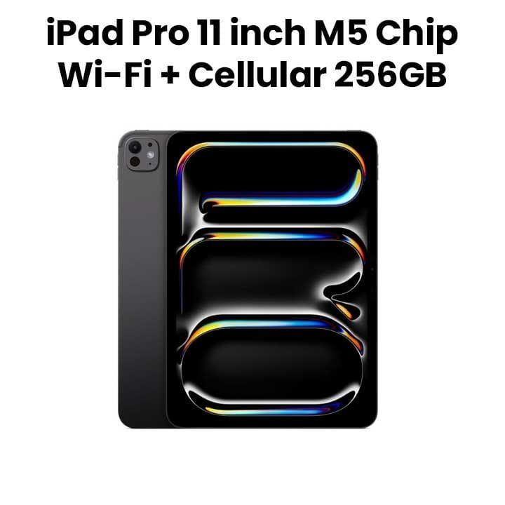 Apple Wi-Fi + Cellular iPad Pro 256GB Storage 11 Inch, Standard Glass, Ultra Retina XDR Display - Space Black - ME2N4AB/A