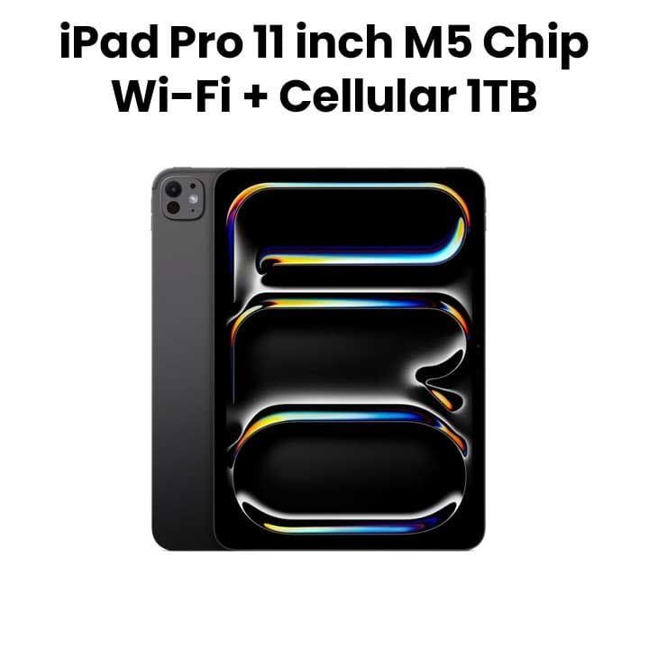 Apple Wi-Fi + Cellular iPad Pro 1TB Storage 11 Inch, Nano-Texture Glass, Ultra Retina XDR Display - Space Black - ME2W4AB/A