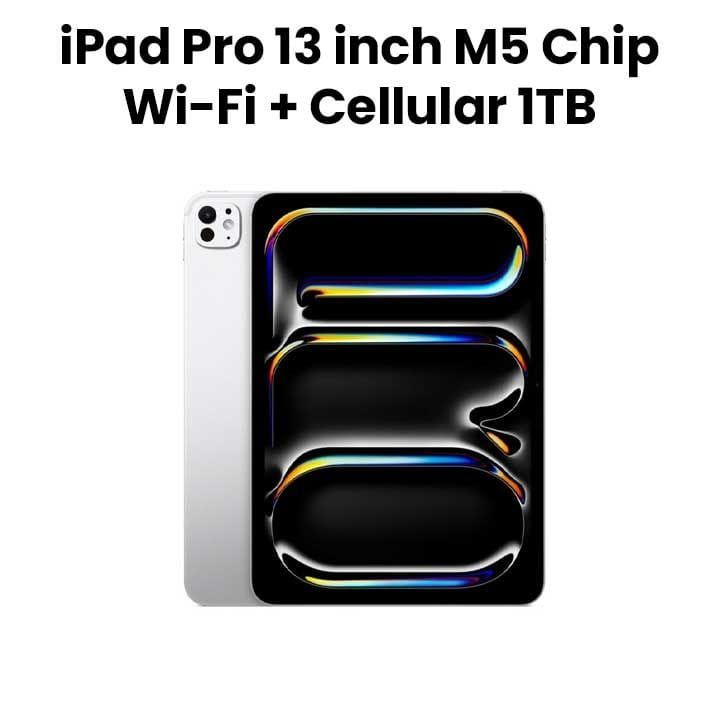 Apple Wi-Fi + Cellular iPad Pro 1TB Storage 13 Inch, Standard Glass, Ultra Retina XDR Display - Silver - ME8F4AB/A