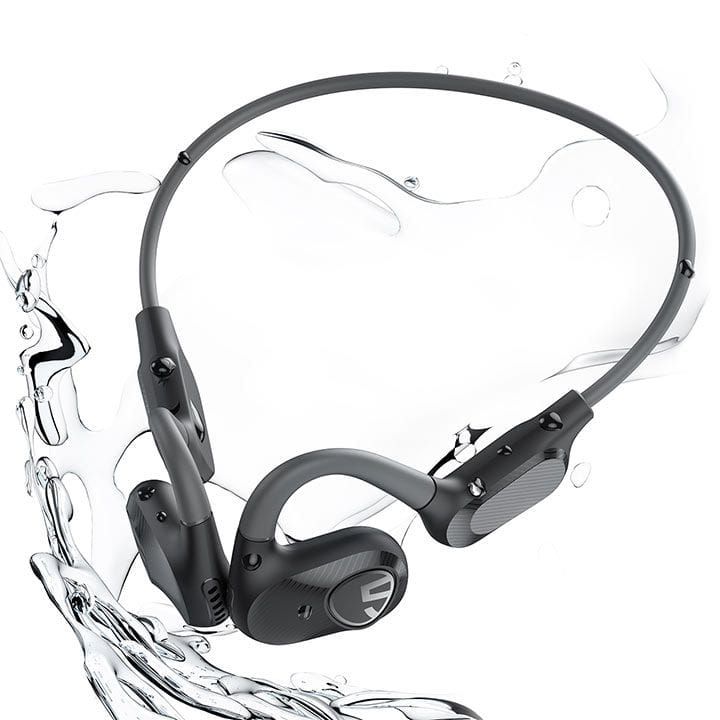 SoundPEATS RunFree Lite 2 Open-Ear Air Conduction Headphones BT 5.3, 15H Playtime – Black | RunFree Lite 2 Black