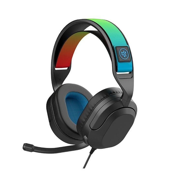 JLab Multi-Platform Wired Over-Ear Gaming Headset with Flip-Up Boom Mic 3.5mm – Black | GHNHTFALLRBLK4