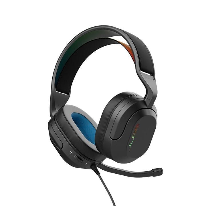 JLab Multi-Platform Wired Over-Ear Gaming Headset with Flip-Up Boom Mic 3.5mm – Black | GHNHTFALLRBLK4