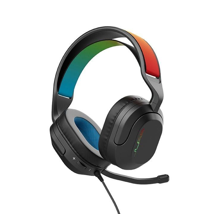 JLab Multi-Platform Wired Over-Ear Gaming Headset with Flip-Up Boom Mic 3.5mm – Black | GHNHTFALLRBLK4