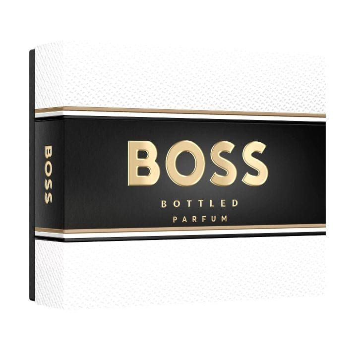 Hugo Boss Bottled Parfum Gift Set for Men 100ml – Mandarin, Olibanum, Orris & Cedarwood Intense Woody Amber Fragrance