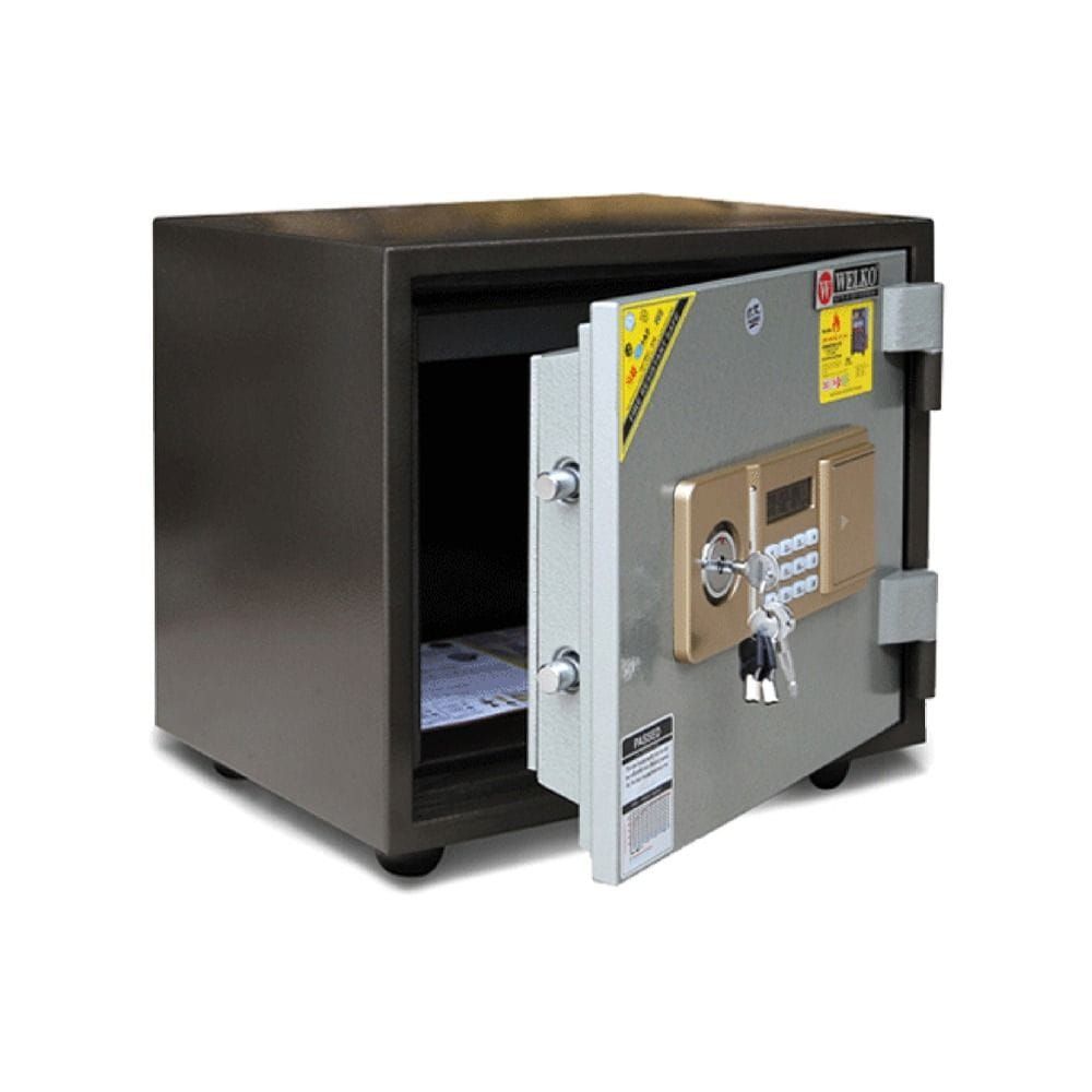 Welko Digital Lock Safe, Fireproof Safe, Digital Code With LED Display - Grey/Black - C38