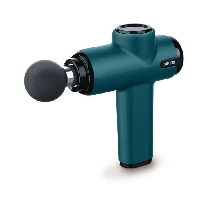 Beurer MG-99 Massage Gun – Powerful Muscle Massage, 5 Intensity Levels, Interchangeable Attachments, LED Display & Lithium-Ion Battery - Blue