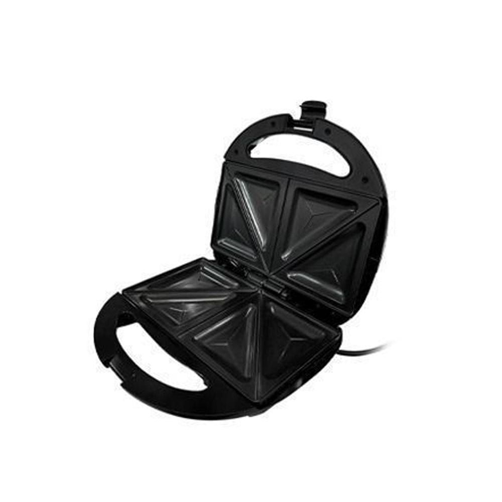 ALM 2-Slice Sandwich Maker 750W, Automatic Temperature Control, Non-Stick Coating, Power And Ready Light Indicators - Black - ALM-SM750