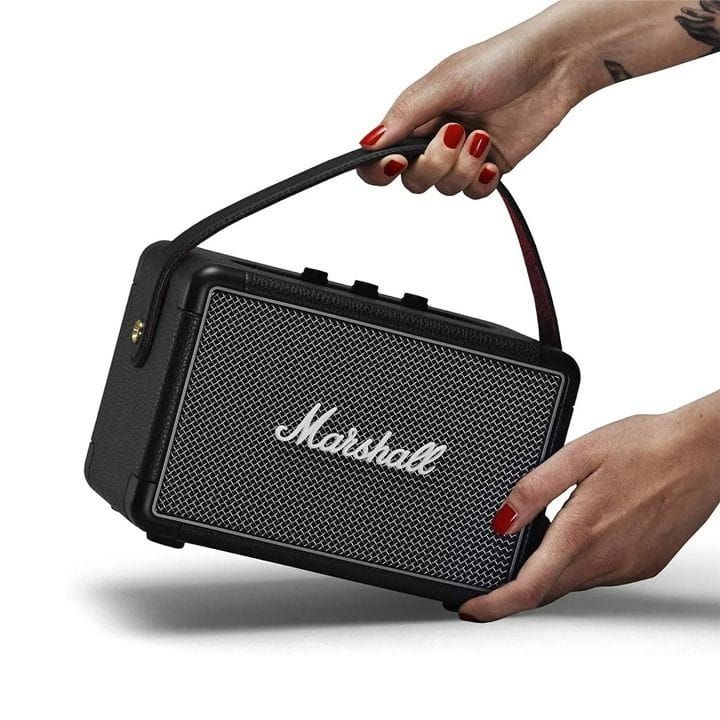 Marshall Kilburn II Portable Bluetooth Speaker 36W Stereo Sound aptX Bluetooth 20+ Hours Playtime IPX2 Water Resistant Quick Charge | Black-1002632