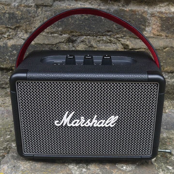 Marshall Kilburn II Portable Bluetooth Speaker 36W Stereo Sound aptX Bluetooth 20+ Hours Playtime IPX2 Water Resistant Quick Charge | Black-1002632