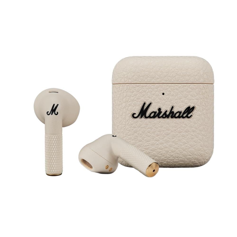 Marshall Minor IV True Wireless Earbuds 30H Playtime Bluetooth LE Audio Touch Controls Fast Charging Open-Fit Design | Cream-1007875