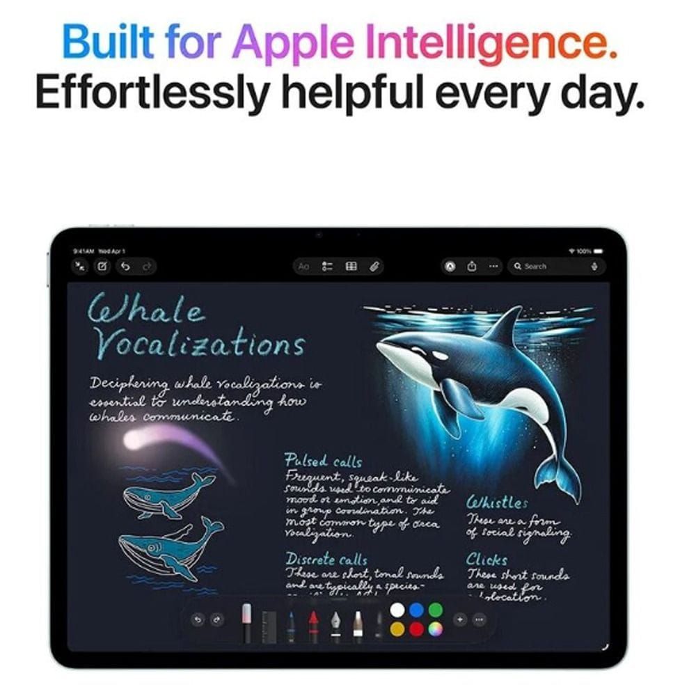 Apple iPad Air 11-Inch Wi-Fi Tablet 128GB, M4 Chip, Liquid Retina Display, Landscape 12MP Camera, All-Day Battery | Space Gray - MH304AB/A