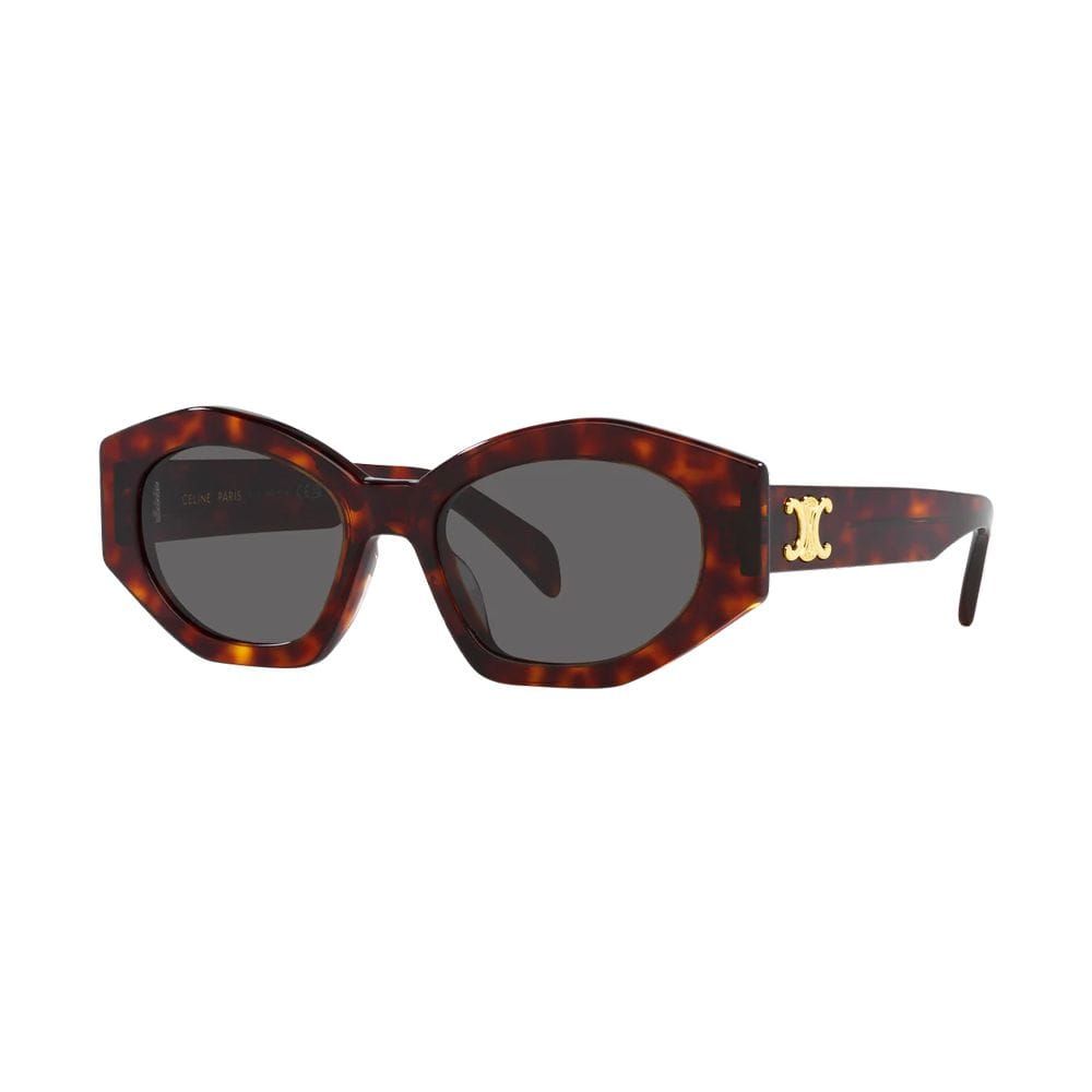 Celine Women CL40238U Cat-Eye Sunglasses – Bold Acetate Frame, Brown Gradient UV Protection Lenses, Luxury French Designer Eyewear | Tortoise/Brown - 192337121333