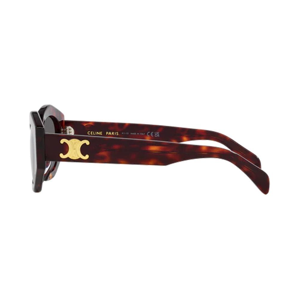Celine Women CL40238U Cat-Eye Sunglasses – Bold Acetate Frame, Brown Gradient UV Protection Lenses, Luxury French Designer Eyewear | Tortoise/Brown - 192337121333