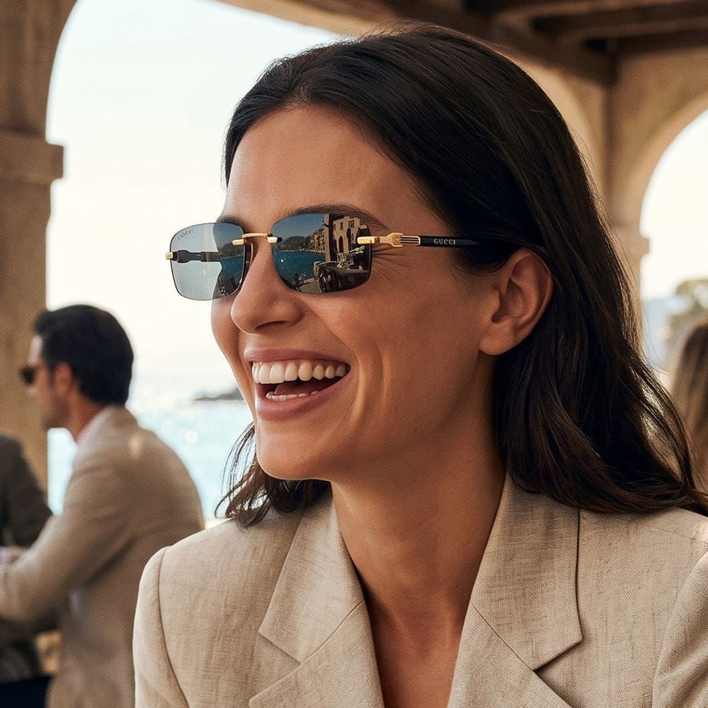 Gucci GG1221S Square Sunglasses – Bold Acetate Frame, Gradient UV Protection Lenses, Luxury Italian Designer Eyewear | 889652394190