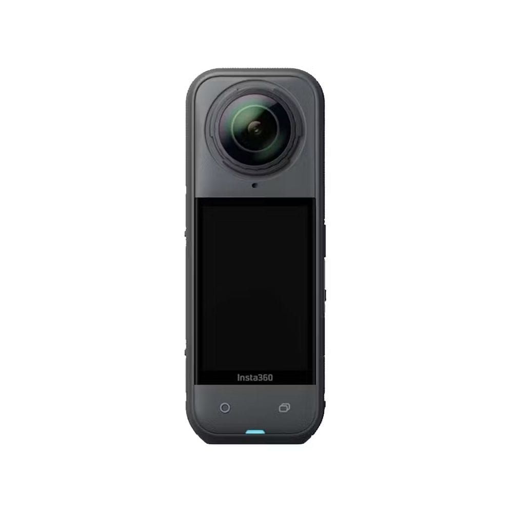 كاميرا إنستا360 X5 بزاوية 360 درجة، تصوير فيديو 8K، صور بدقة 72 ميجابكسل، مستشعران بحجم 1/1.28 بوصة، عدسات قابلة للاستبدال، بطارية تدوم حتى 185 دقيقة | أسود - 6977644761441