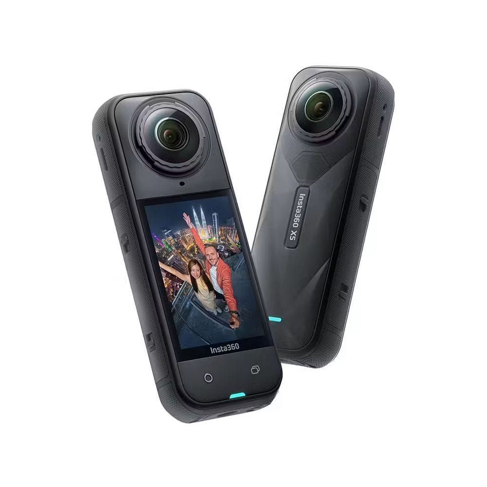 كاميرا إنستا360 X5 بزاوية 360 درجة، تصوير فيديو 8K، صور بدقة 72 ميجابكسل، مستشعران بحجم 1/1.28 بوصة، عدسات قابلة للاستبدال، بطارية تدوم حتى 185 دقيقة | أسود - 6977644761441