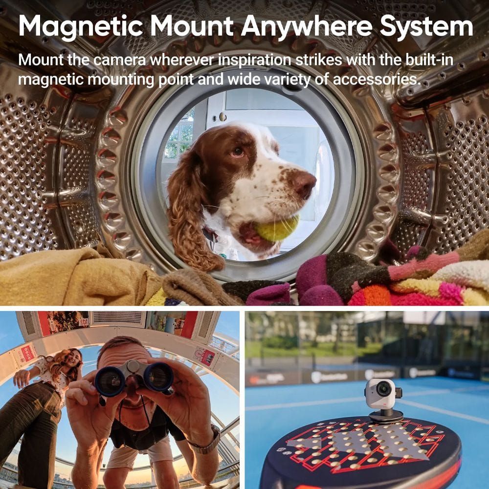 Insta360 GO Ultra Creator Bundle Action Camera, 4K 60fps Video, 50MP Photos, 1/1.28-Inch Sensor, FlowState Stabilization & Magnetic Mounting | Arctic White - 6977644765234