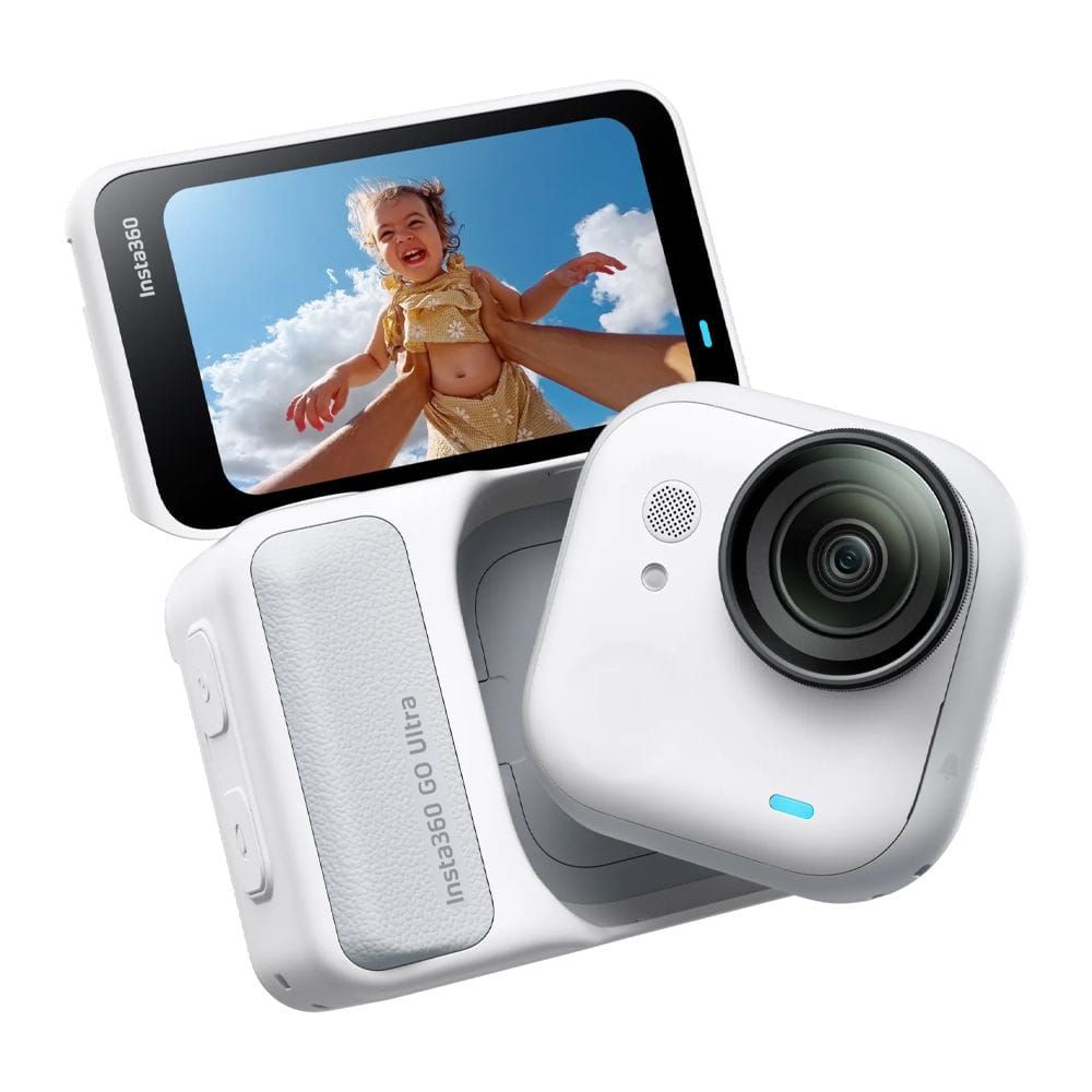 Insta360 GO Ultra Creator Bundle Action Camera, 4K 60fps Video, 50MP Photos, 1/1.28-Inch Sensor, FlowState Stabilization & Magnetic Mounting | Arctic White - 6977644765234