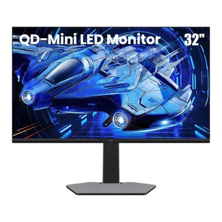 TCL QD Mini LED Monitor 32 Inch, 180Hz Refresh Rate, 96%DCI-P3 Ultra High Color Gamut, Rheinland Flicker-Free And Low Blue Light - Black - 32G64