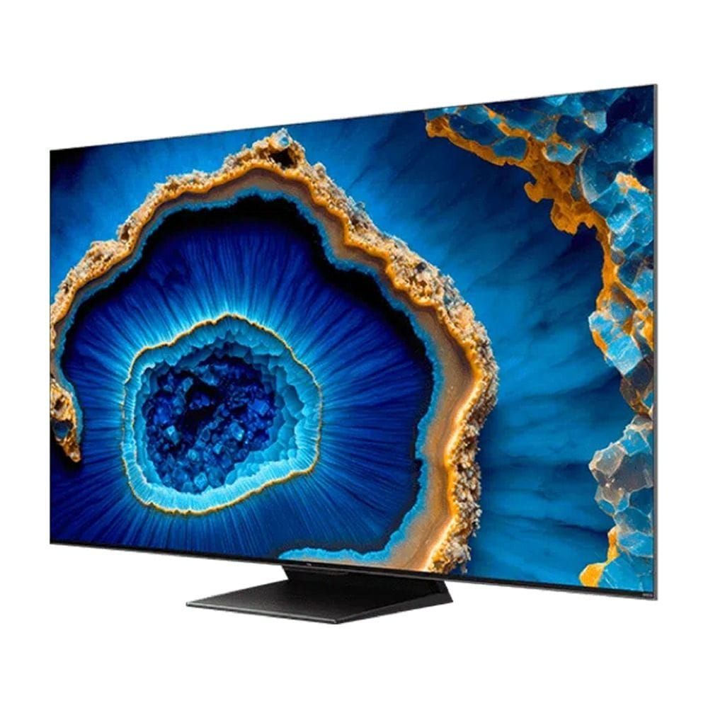 TCL 55 Inch Ultra HD 4K Quad-Mini LED Smart TV, HDR 1300 Nits Peak Brightness, 144Hz Refresh Rate With VRR Support, 64-bit Quad Core Processor - Black - 55C755