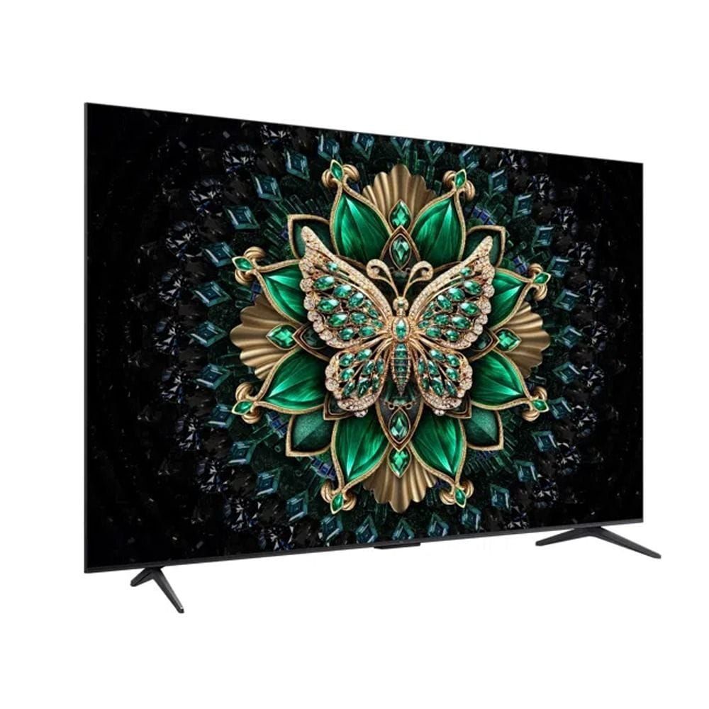 TCL 75 Inch Ultra HD 4K Quad-Mini LED Smart TV, 512 Local Dimming Zones, High 5000:1 Contrast Ratio, 144Hz High Refresh Rate Display - Black - 75C6K