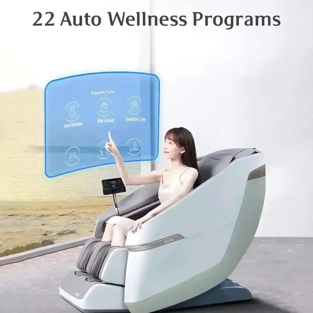 Rotai A36 Max Massage Chair with Upholstery - Advanced Relaxation Features for Ultimate Comfort - Grey