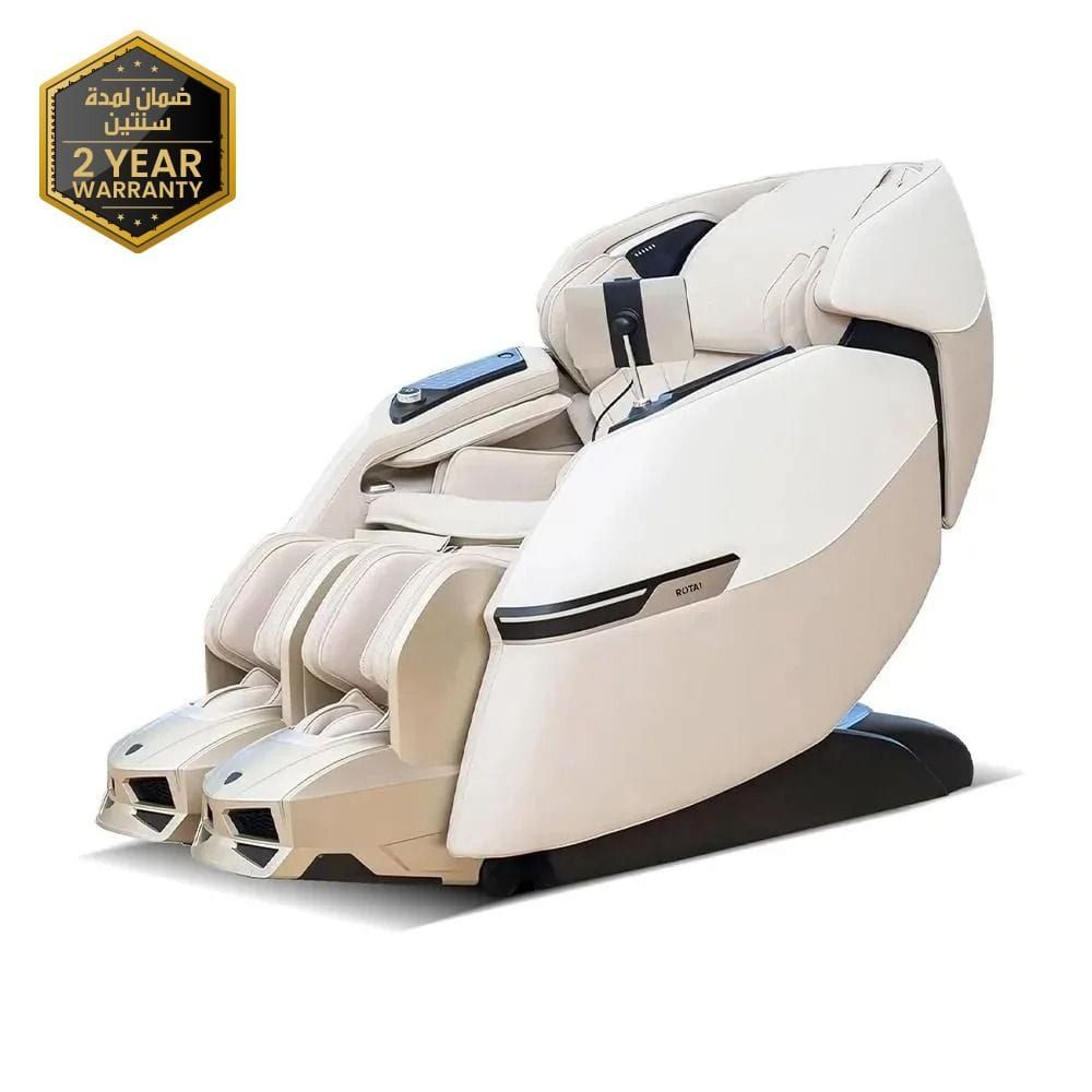 Rotai Advanced AI Robotic Massage Chair, 4D Dual-Core Full Body Massage, AI Health Scan, Zero Gravity Recline, Triple Foot Reflexology & 22 Auto Programs | Beige - RT8902CG