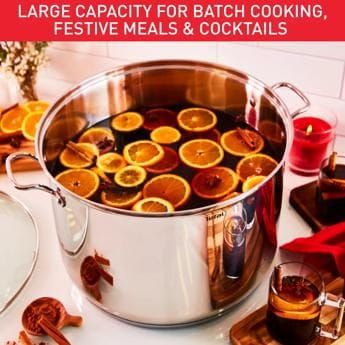 Tefal Intuition G6 Stainless Steel Stewpot, 36cm with Lid, Induction Compatible Cookware - B8647504