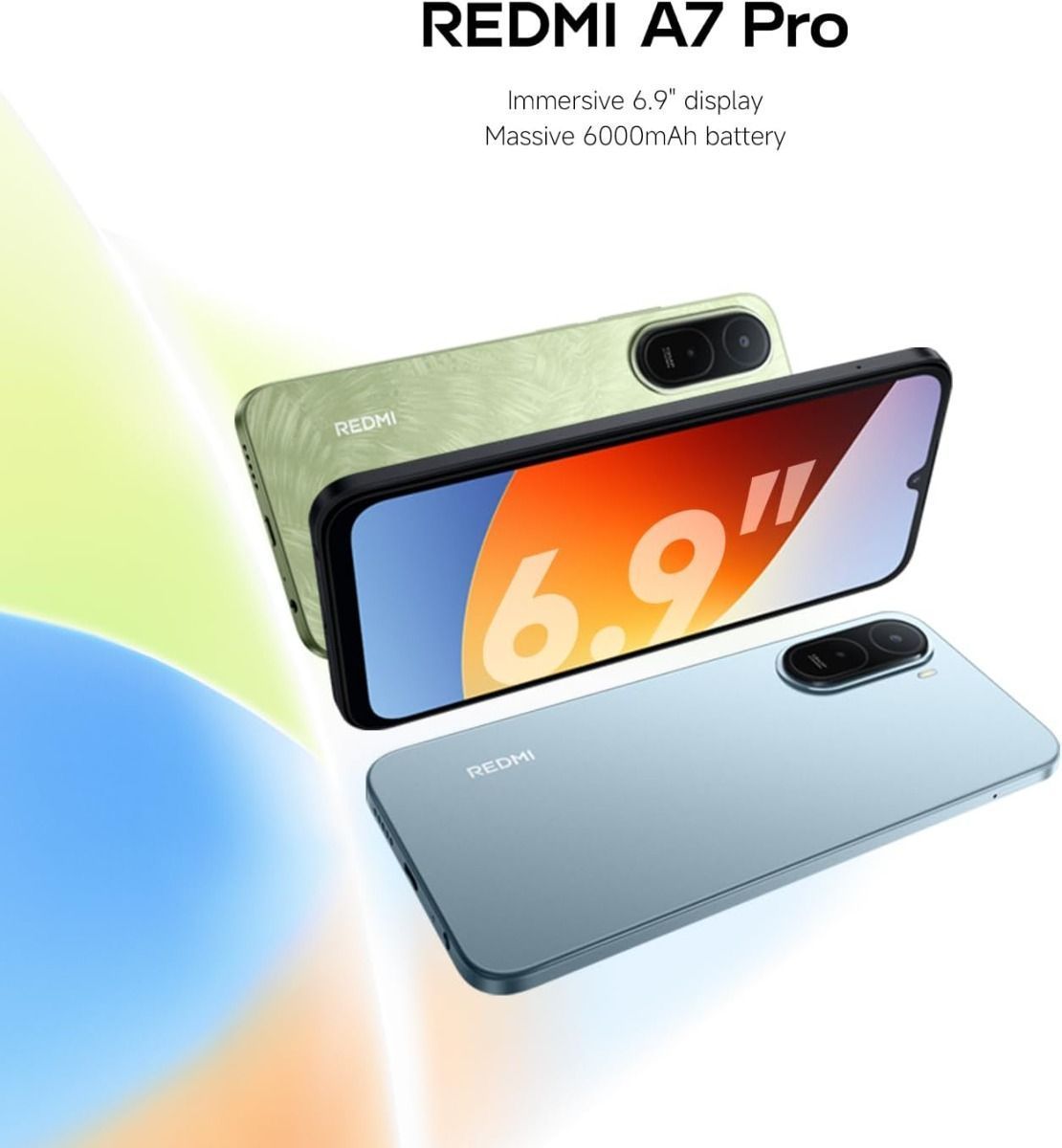 Xiaomi Redmi A7 Pro Smartphone, 4GB RAM, 128GB Storage, Mist Blue, 6.9" 120Hz Immersive Display, 800 Nits Brightness | Mist Blue