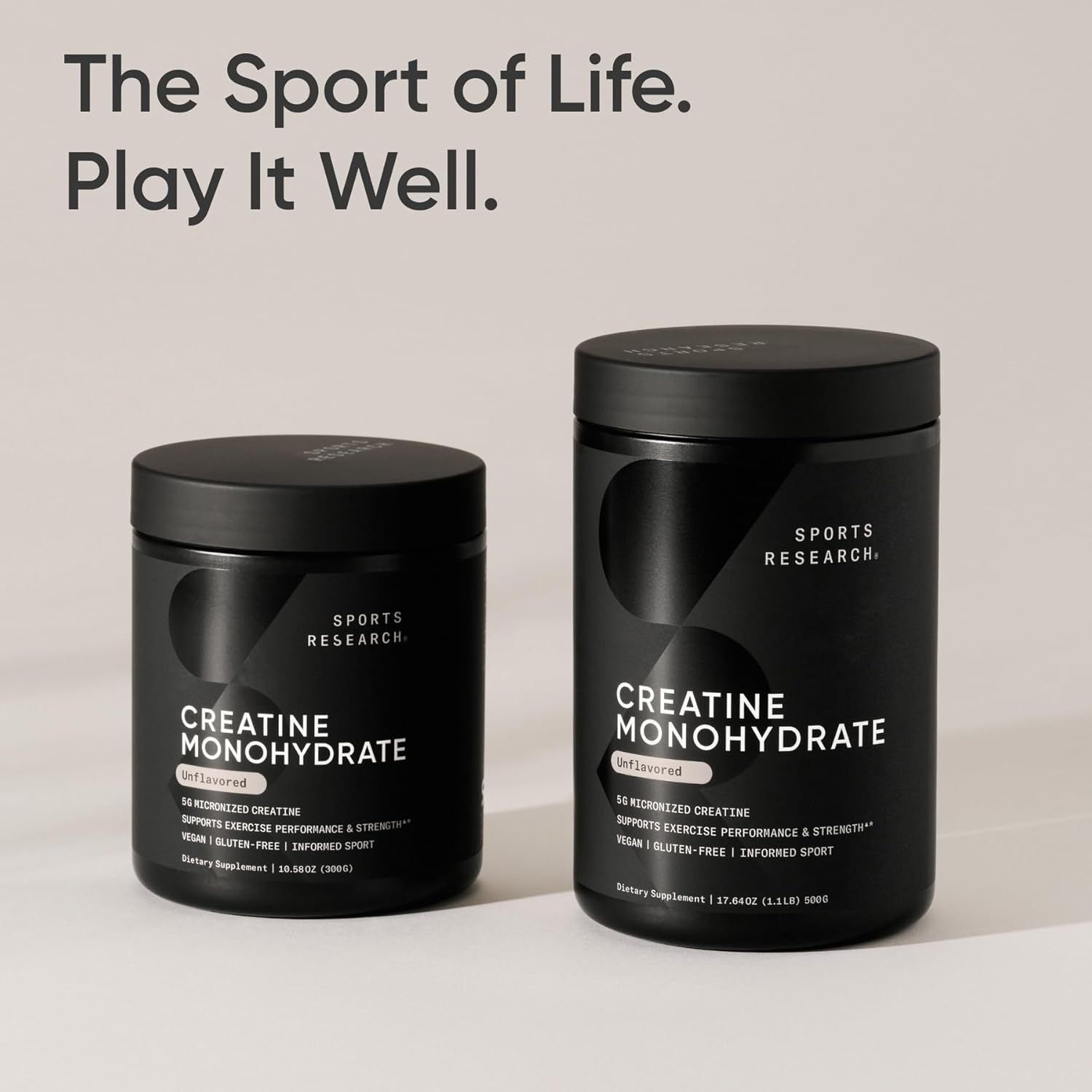 Sports Research Creatine Monohydrate - Boost Strength, Performance & Recovery