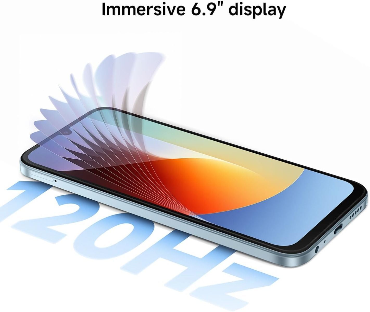 Xiaomi Redmi A7 Pro Smartphone, 4GB RAM, 128GB Storage, Mist Blue, 6.9" 120Hz Immersive Display, 800 Nits Brightness | Mist Blue